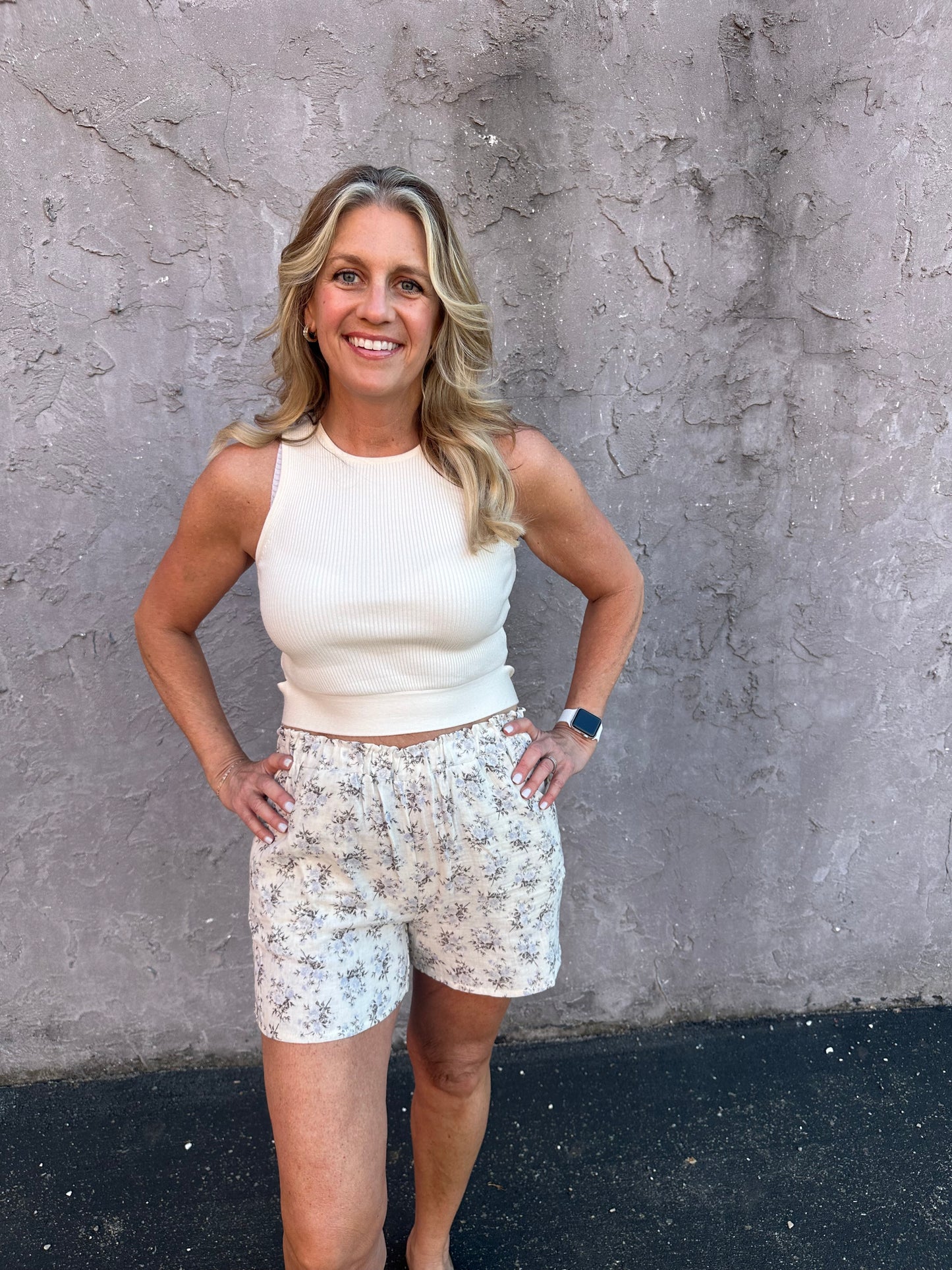 Tea Party Floral Linen Shorts