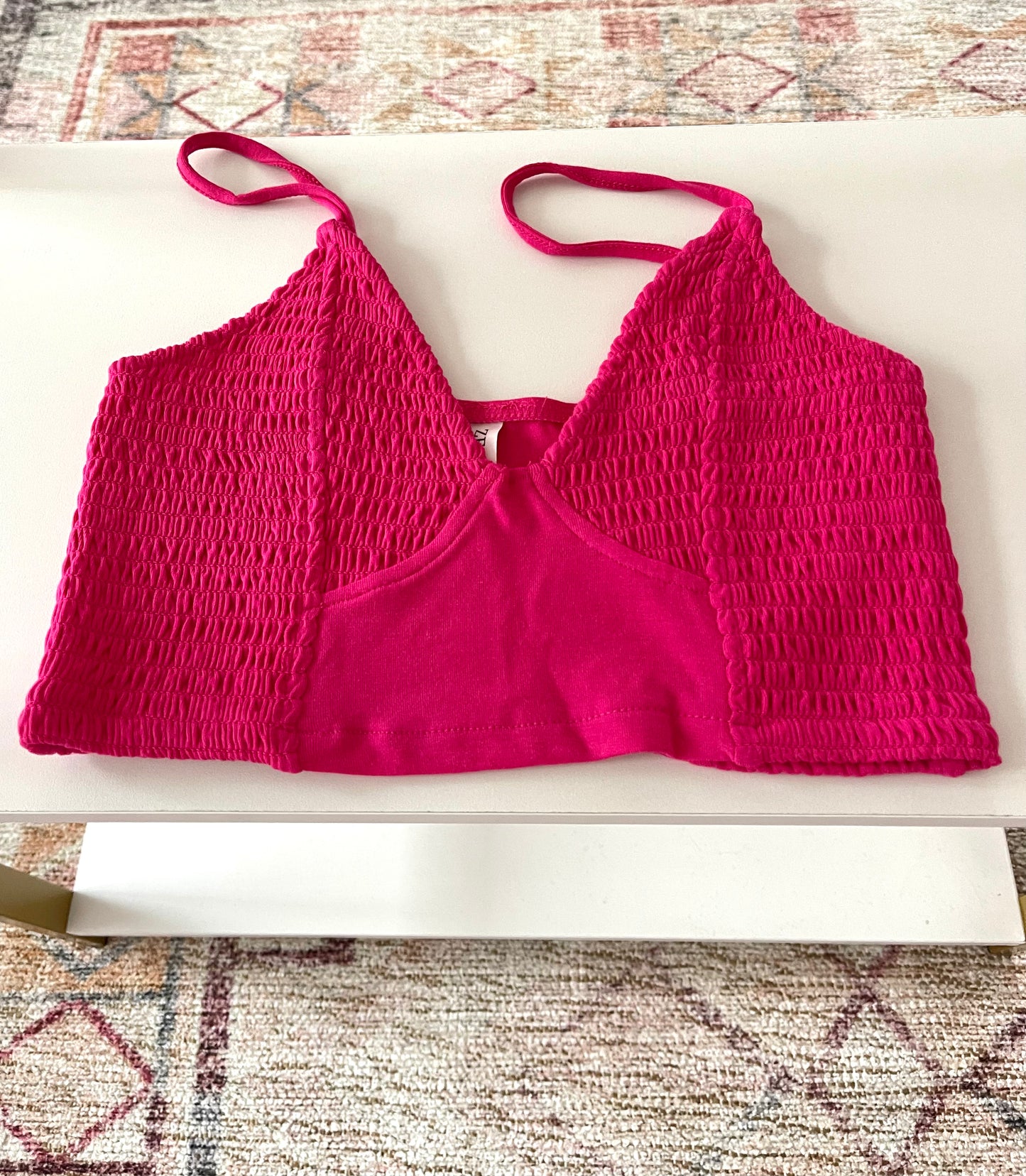 The Sydni Summer Crop Top in Hot Pink