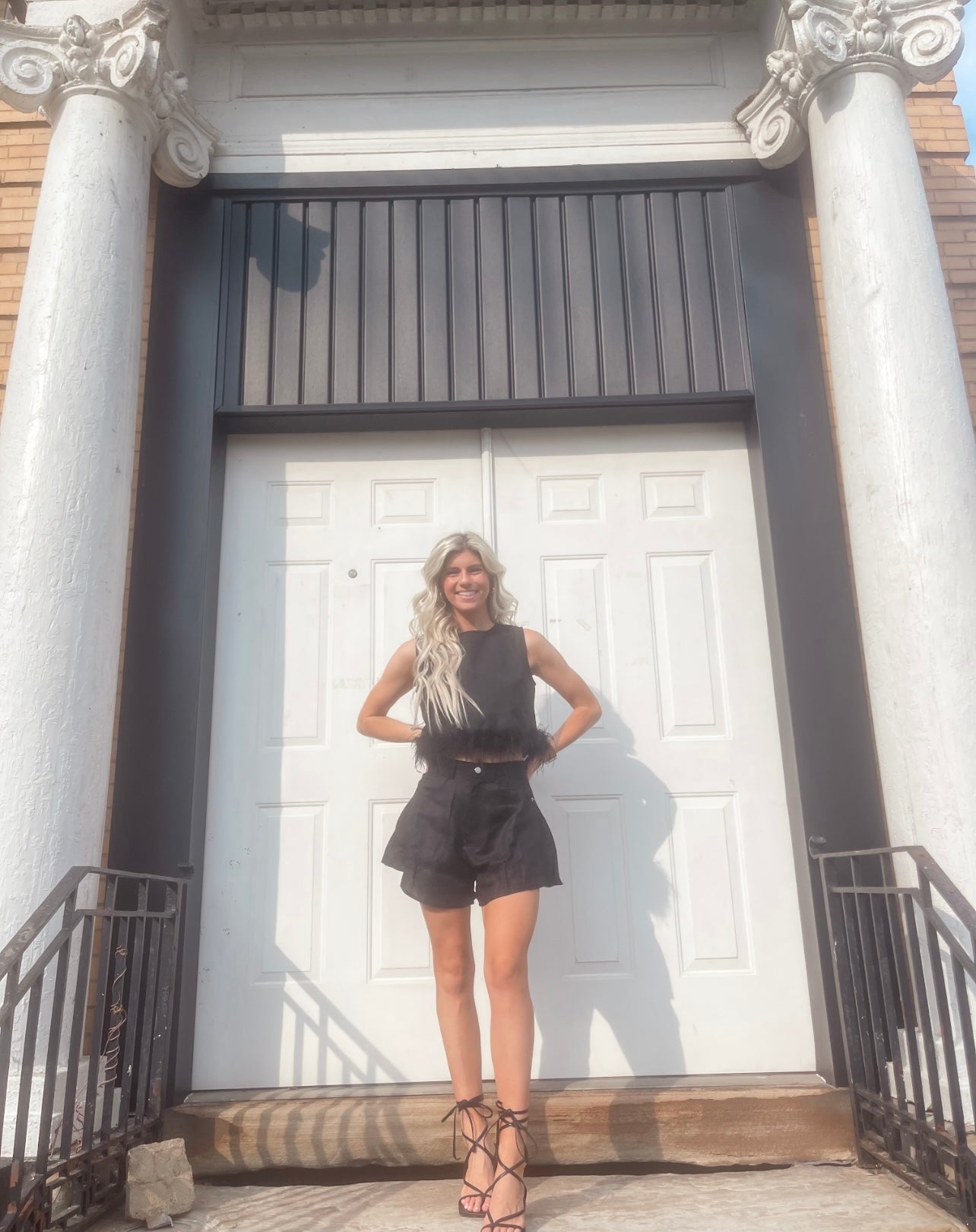 Divalicious Black Pleated High Rise Shorts