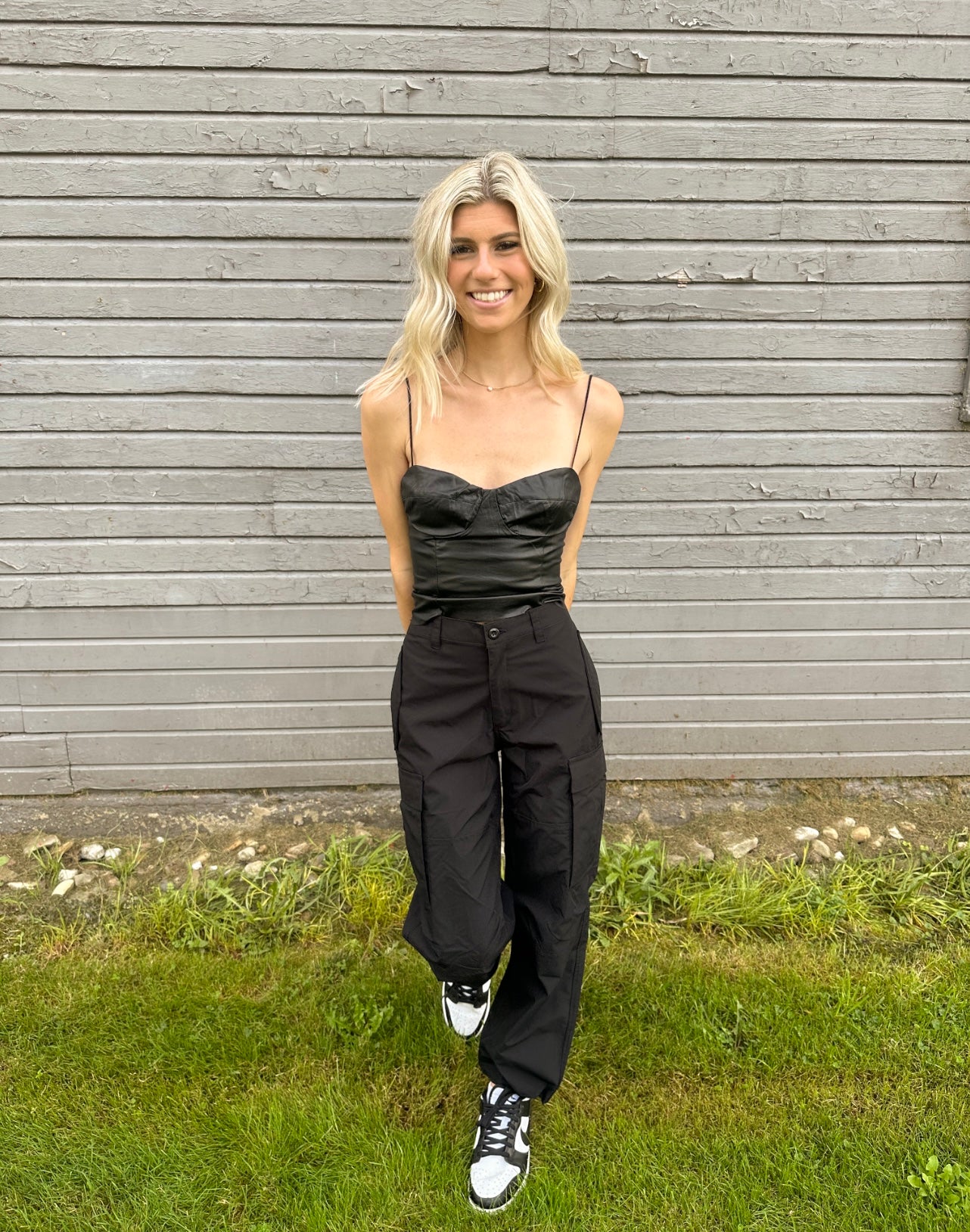 GNO Black Leather Top