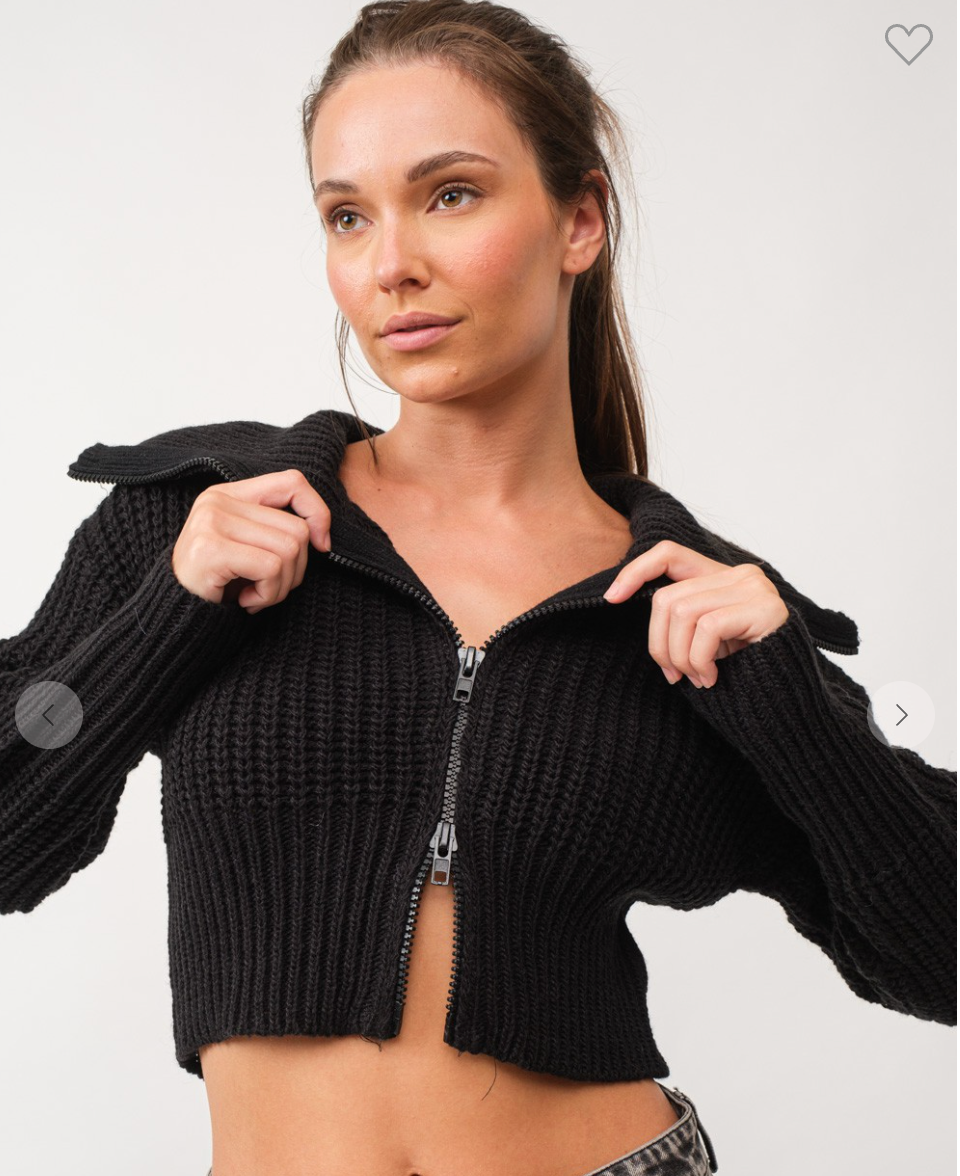 The Kyra Zip Up Sweater