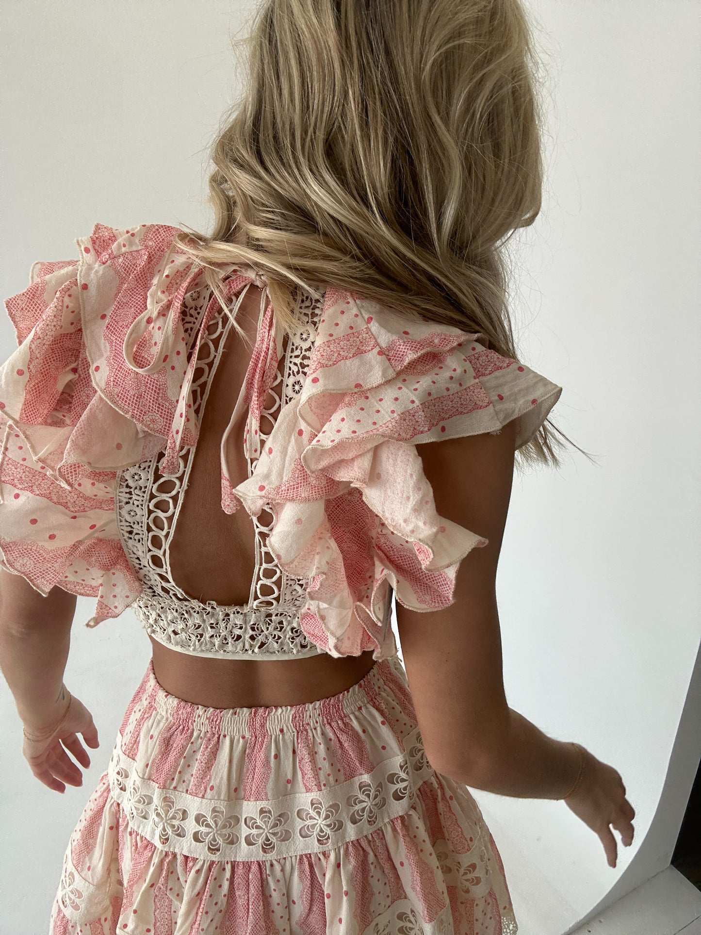 Romantic Ruffle Crochet Crop