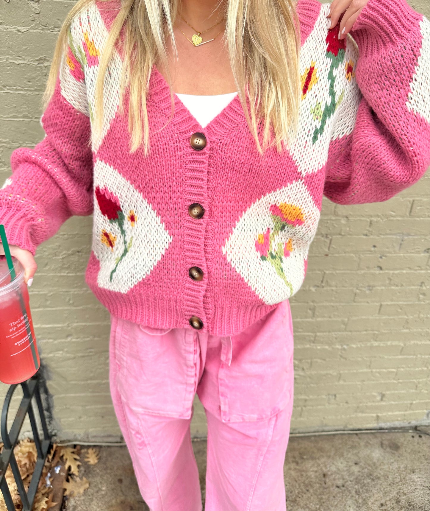 Rosie Pink Cardigan