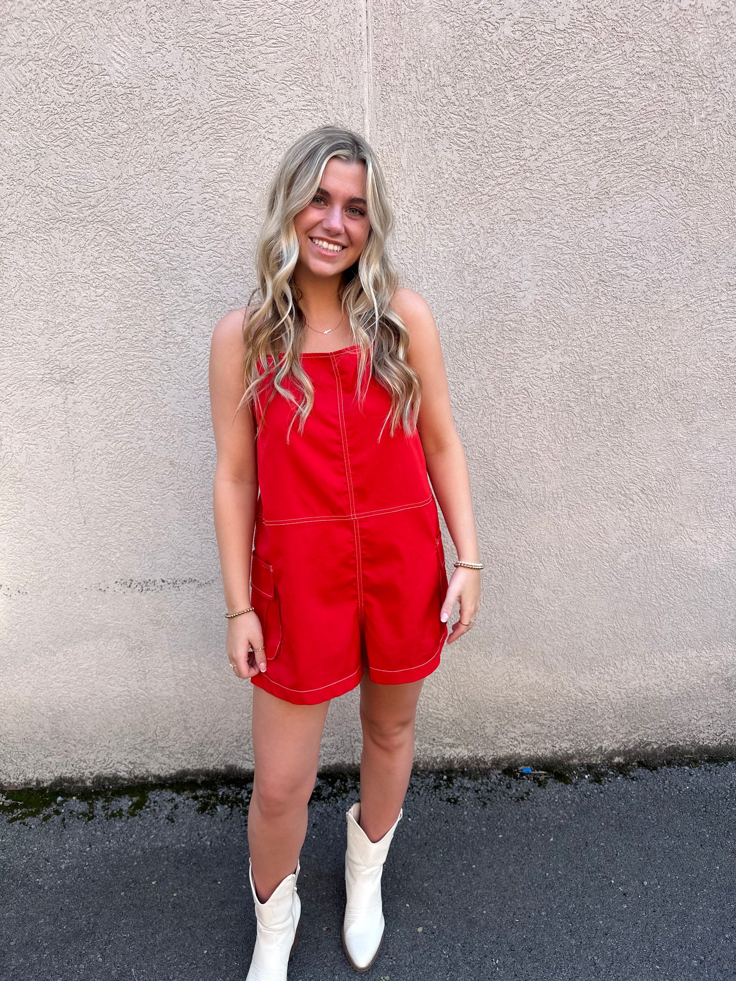 The Hannah Red Romper