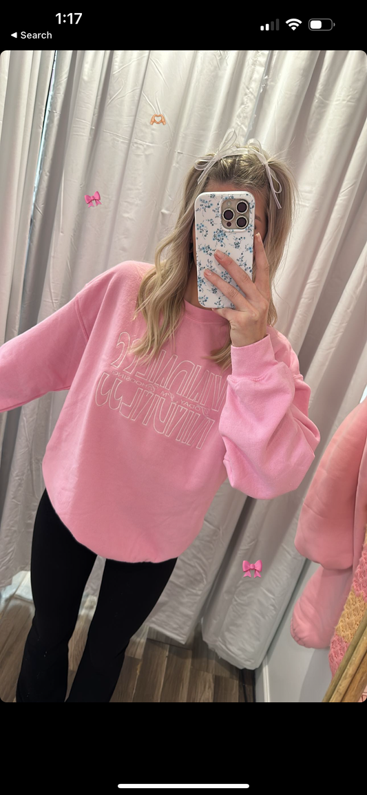 Rose Pink Kindness Crewneck