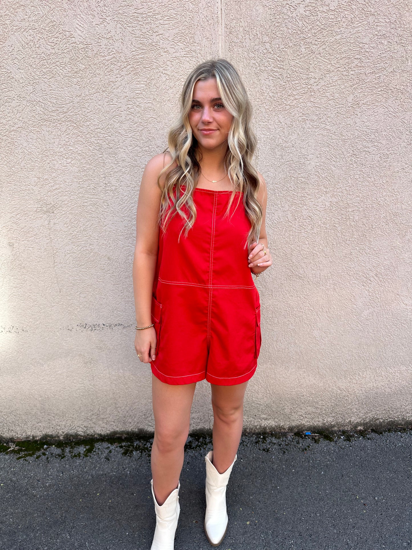 The Hannah Red Romper