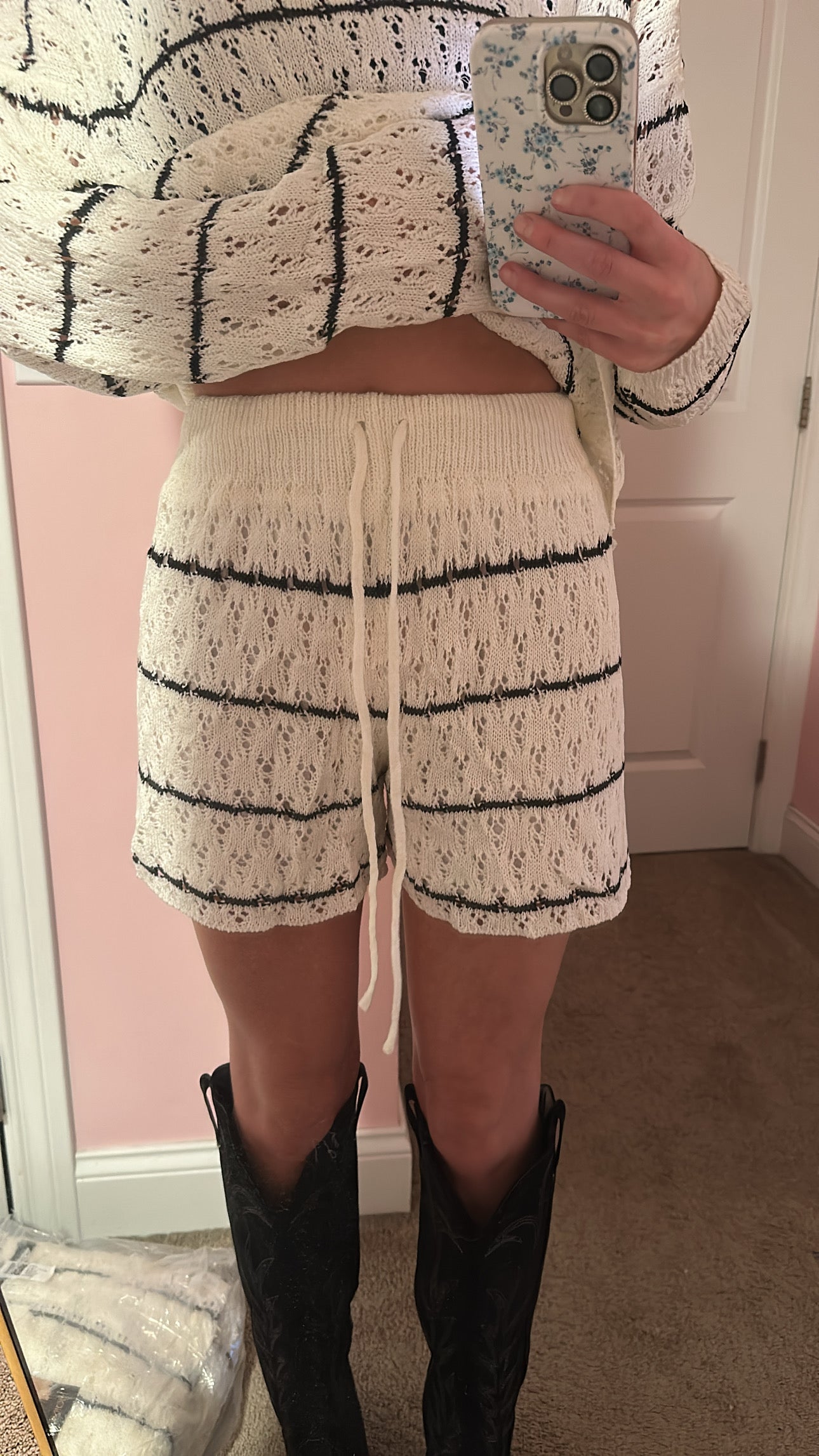 The Maddie Striped Knit Shorts