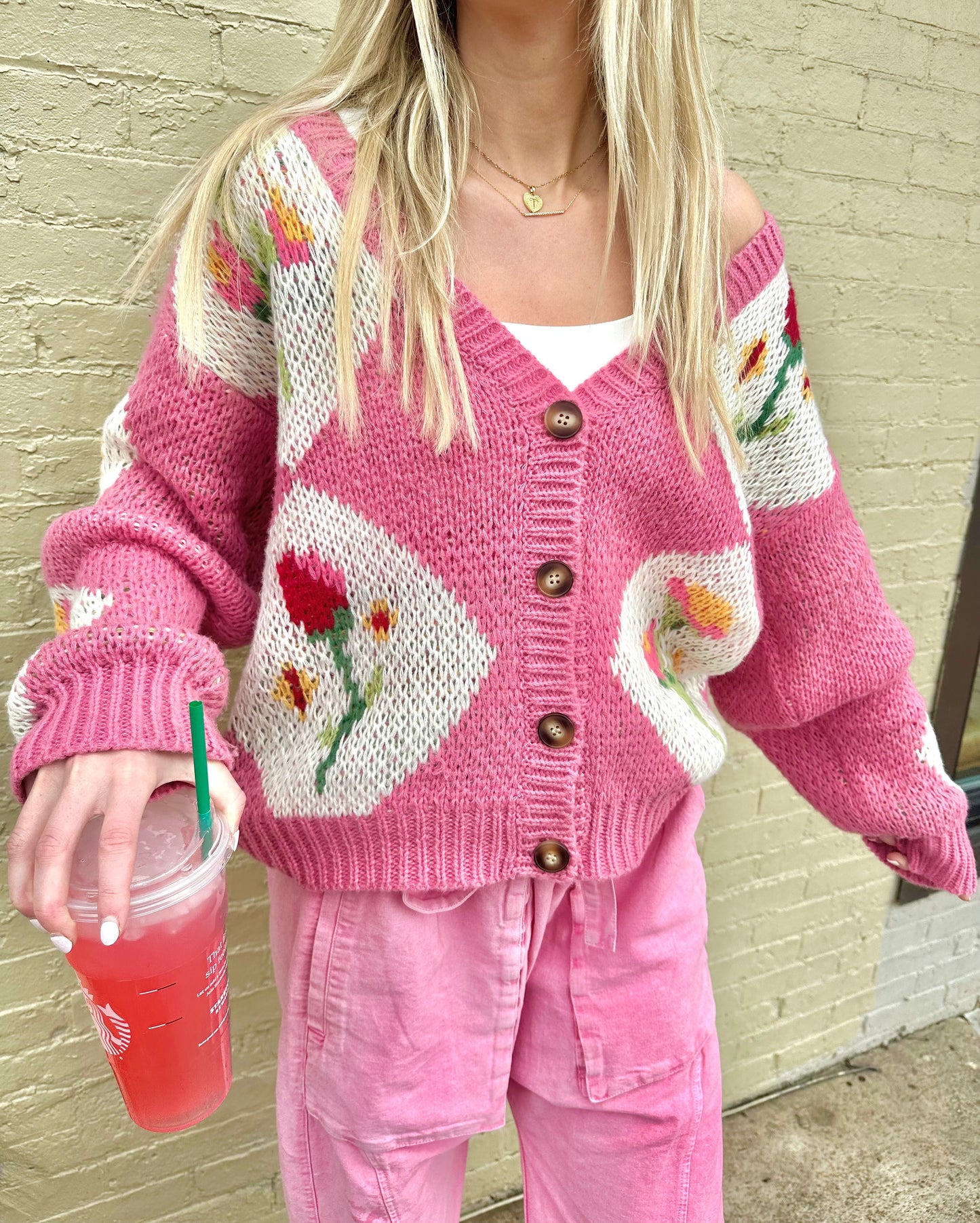 Rosie Pink Cardigan