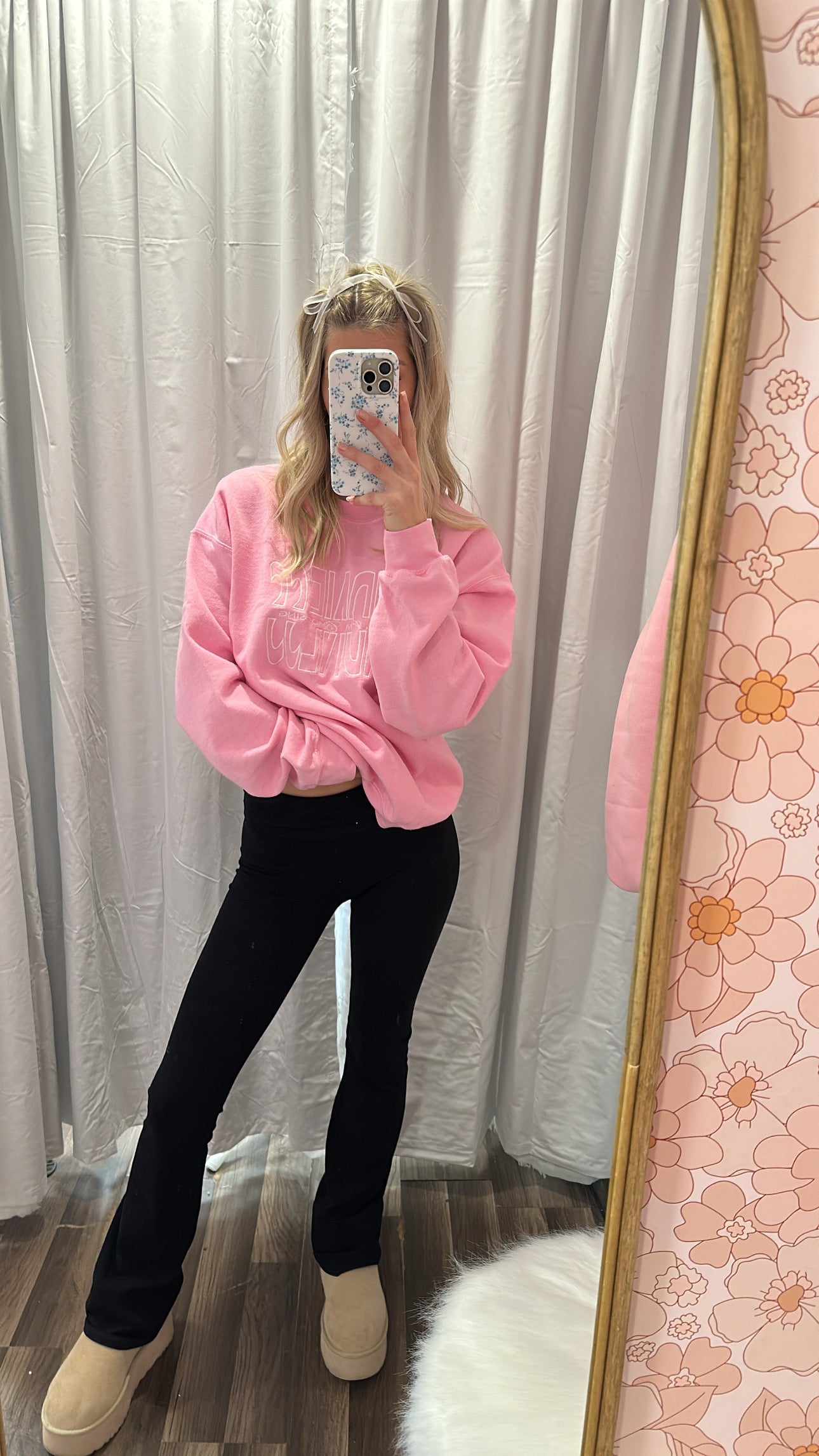 Y2K Flare Leggings Black