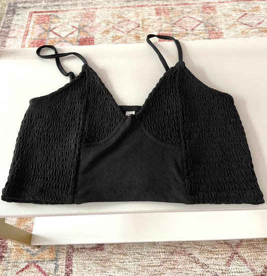 The Sydni Summer Crop Top in Black