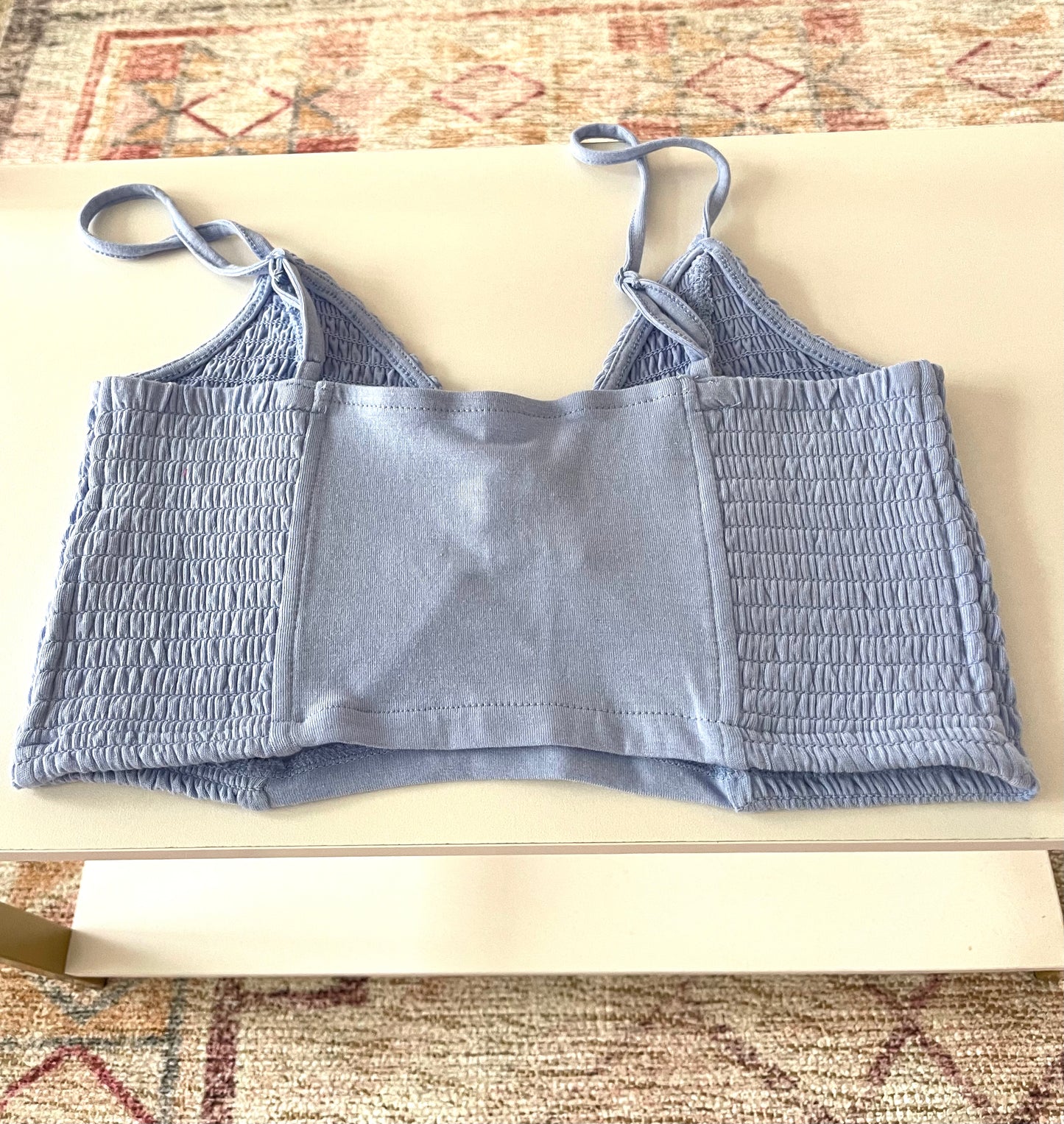 The Sydni Summer Crop Top in Baby Blue