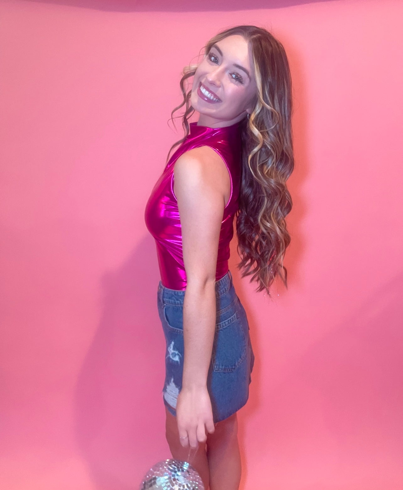 Marley Metallic Magenta Bodysuit