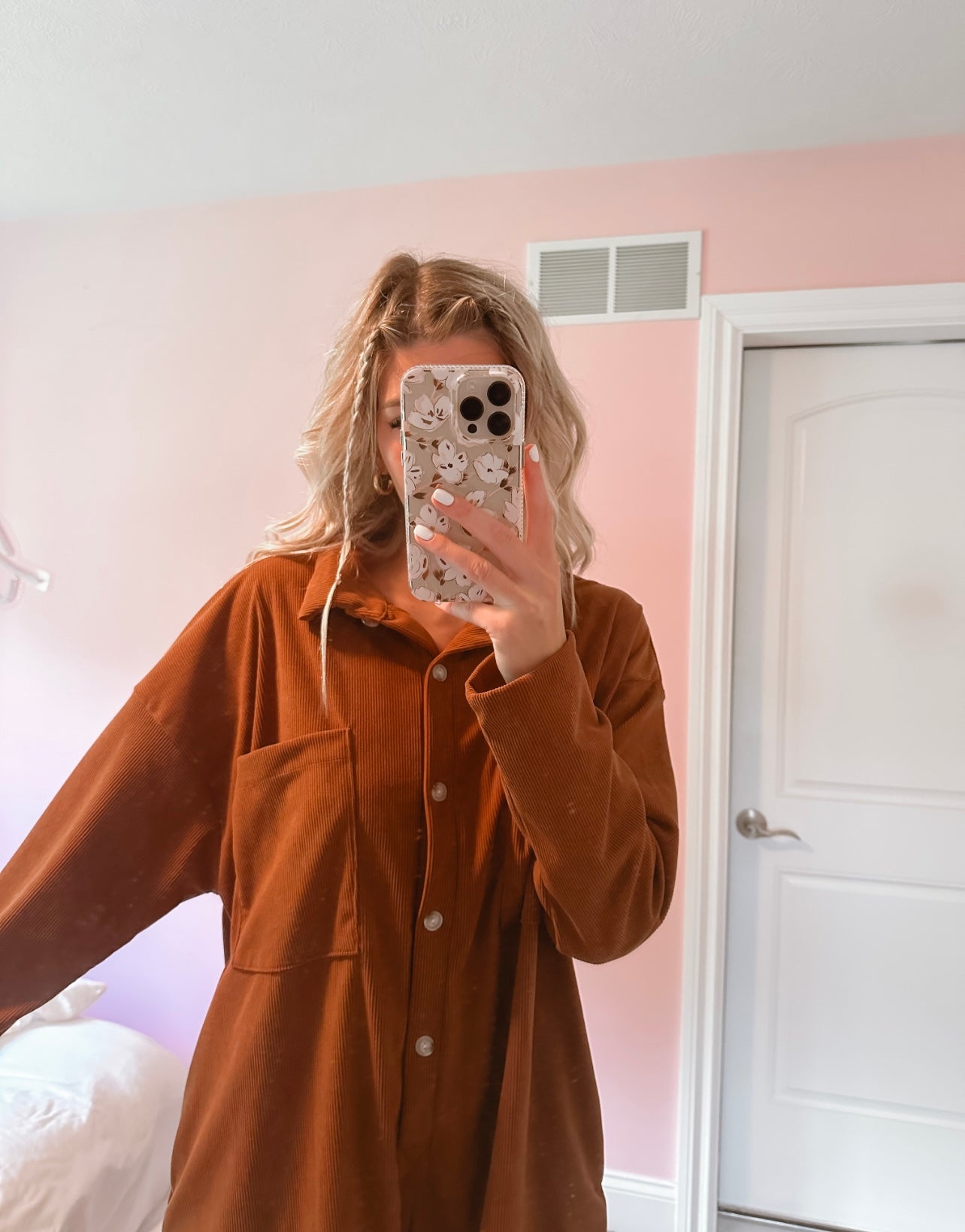 Heather Corduroy Oversized Romper