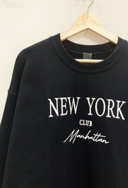 Embroidered NY Club Crewneck