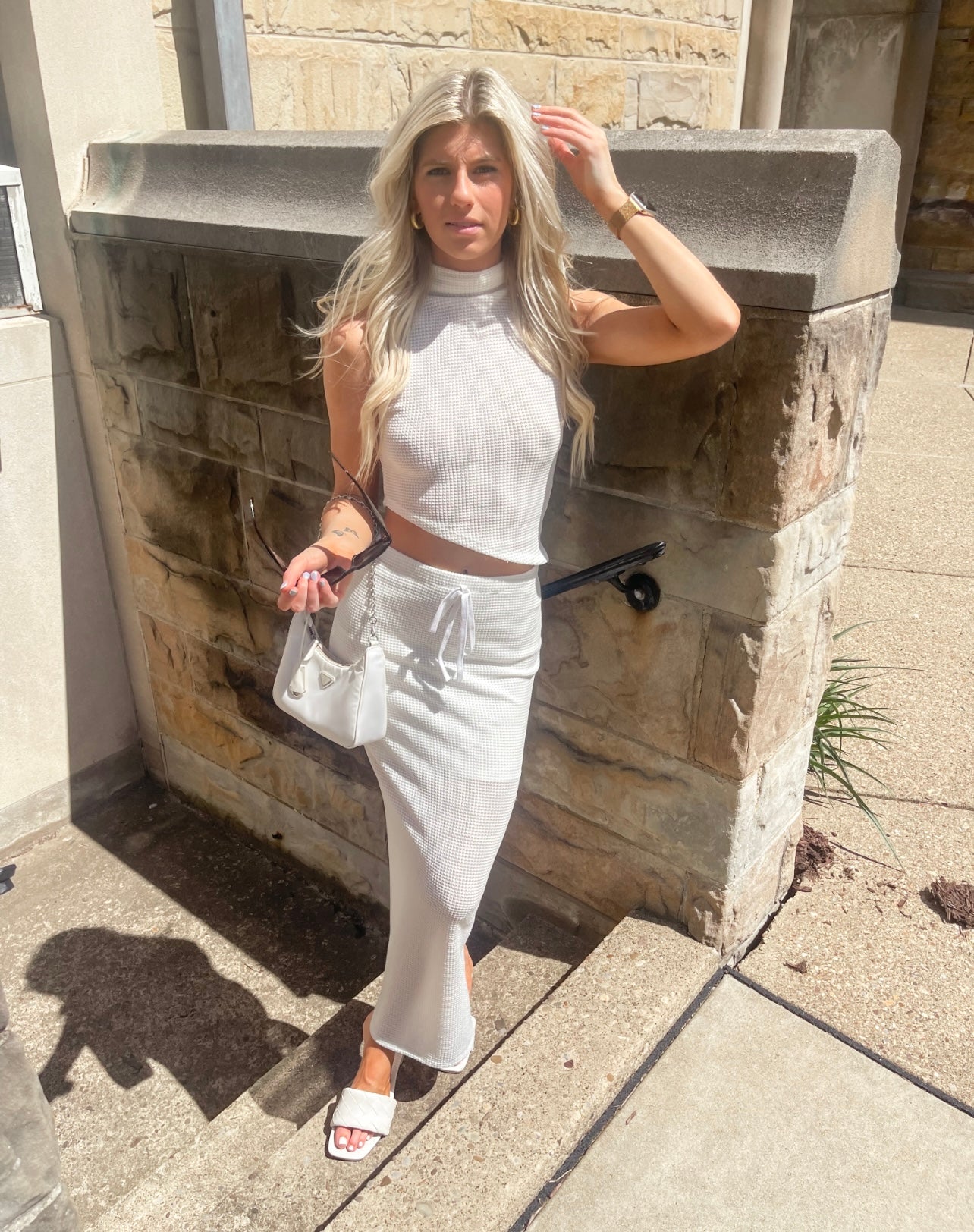 Alivia Asymmetrical Mock Neck Crop