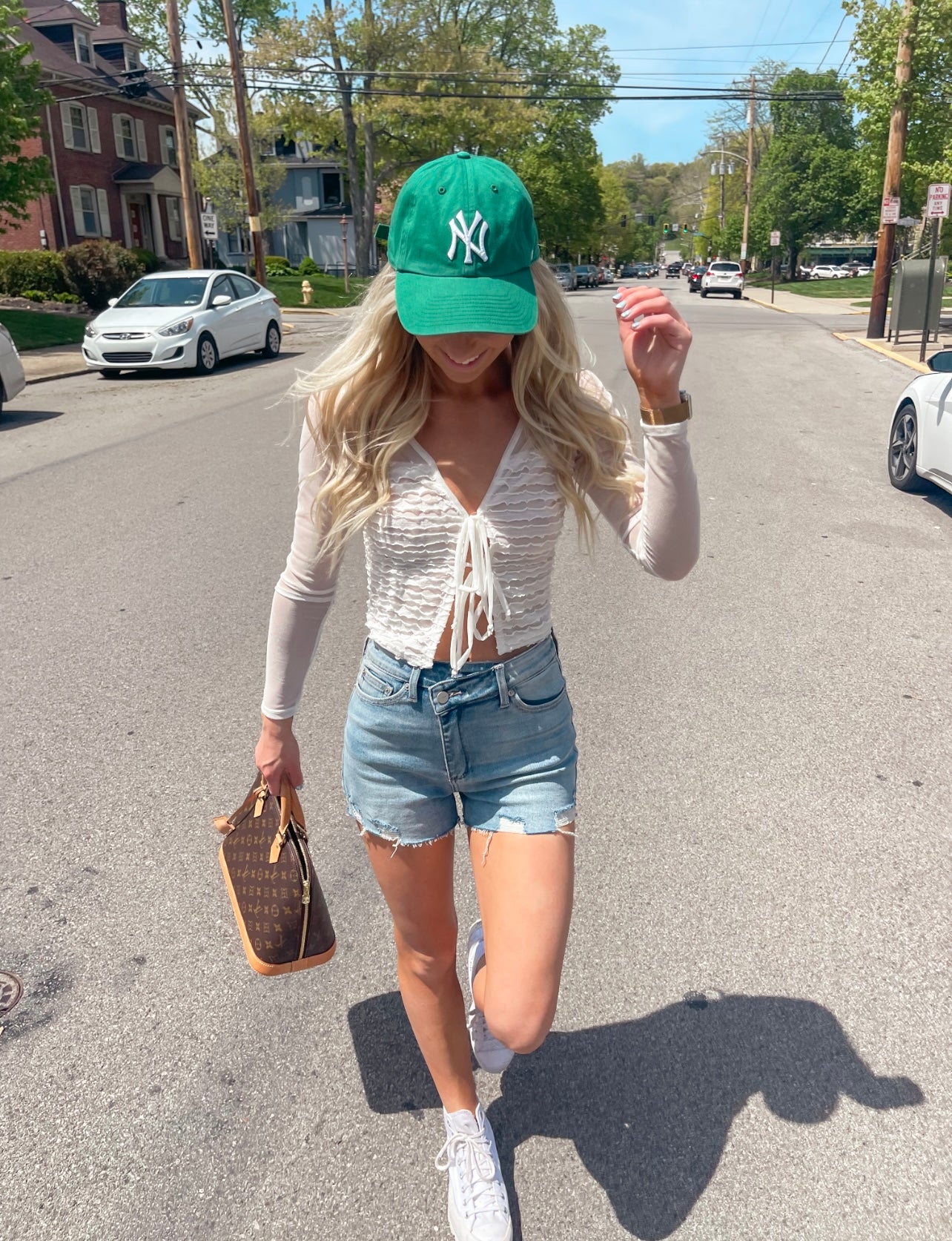 The Sheer Sophi Long Sleeve Tie Front