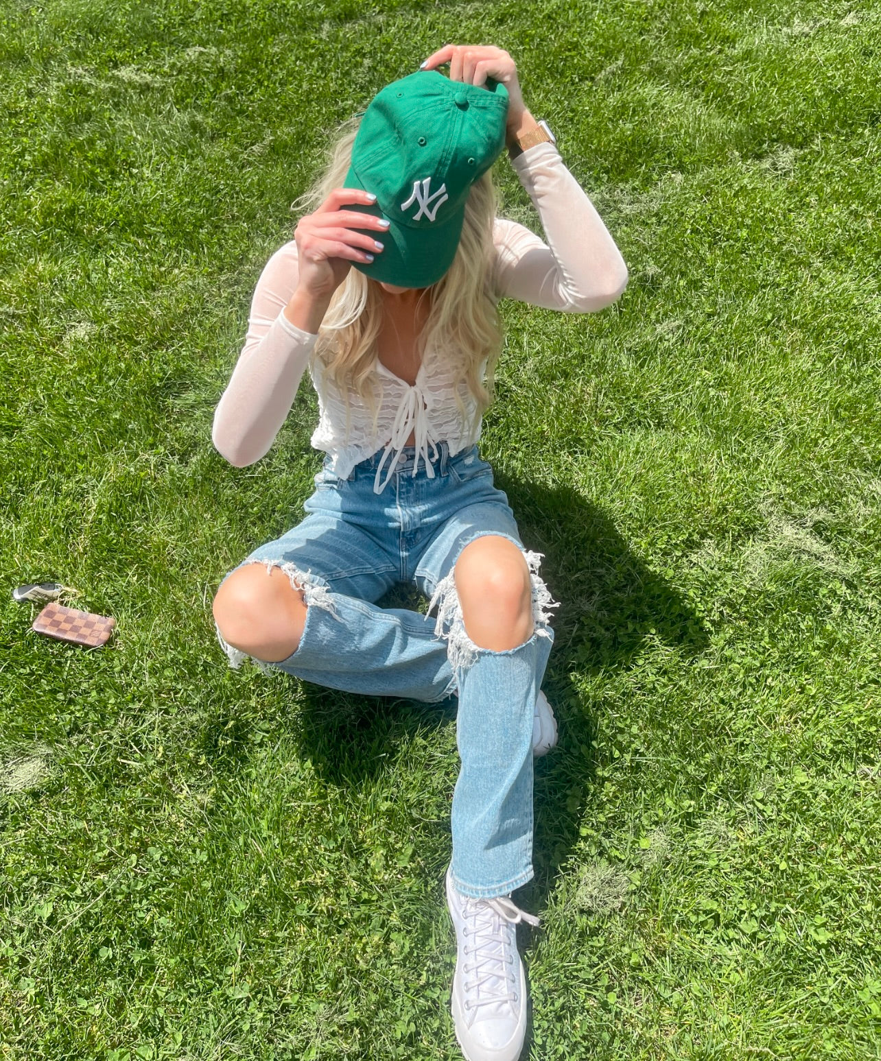 The Sheer Sophi Long Sleeve Tie Front