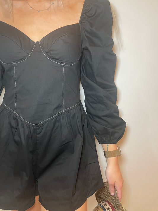 The Paige Puff Sleeve Romper